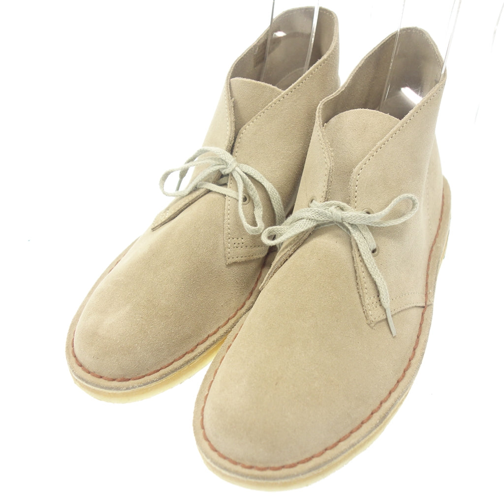 状况非常好◆Clarks 沙漠靴 31695 绒面革男式米色 US8 Clarks [AFC8] 