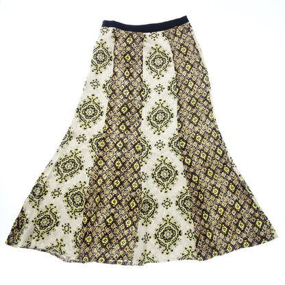 Dries Van Noten Long Skirt Silk Allover Pattern Ladies 36 Multicolor DRIES VAN NOTEN [AFB29] [Used] 