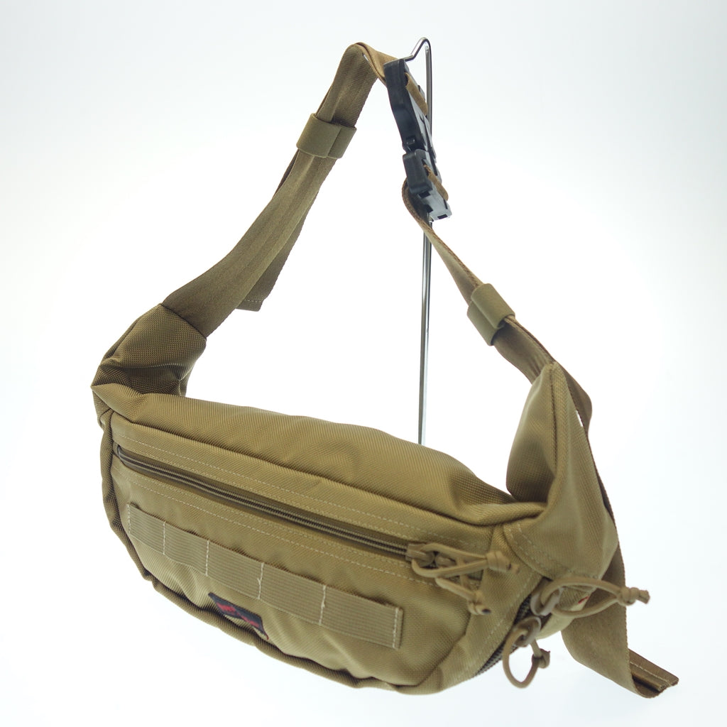 Very good condition ◆ Briefing Master Pod Body Bag Made in USA Ballistic Nylon Khaki BRIEFING MASTER POD [AFE12] 