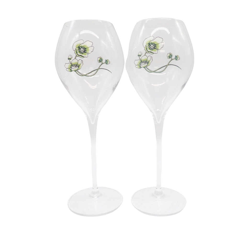 Very good condition◆PERRIER JOUET BELLE EPOQUE Wine Glass Set of 2 PERRIER JOUET BELLE EPOQUE [AFB55] 