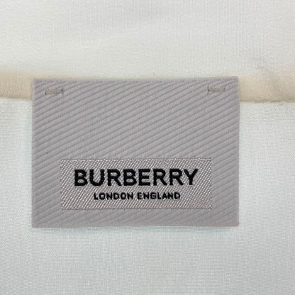 Burberry 系带衬衫 2021 春夏系列 时装秀 人鱼尾斗篷细节 海洋素描印花 白色全身图案丝绸 尺码 UK4 BURBERRY [AFB11] 