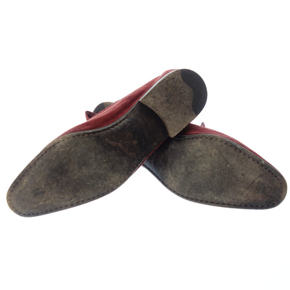 Good condition ◆ Berluti loafers slip-on suede leather men's size 7 red Berluti [AFC13] 