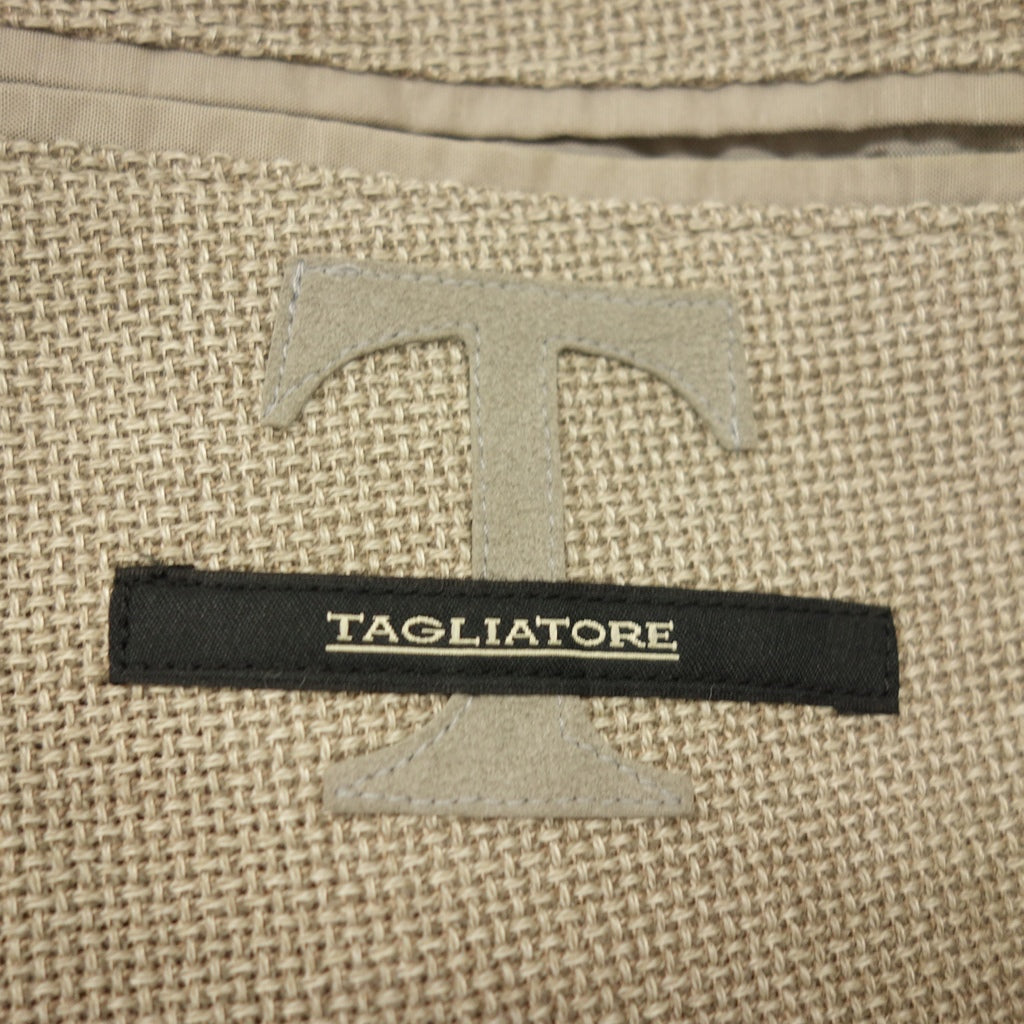 Good condition ◆ TAGLIATORE Tailored Jacket 6B Double Breasted Wool Linen 1SGG20Z Men's Size 44 Beige TAGLIATORE [AFB34] 