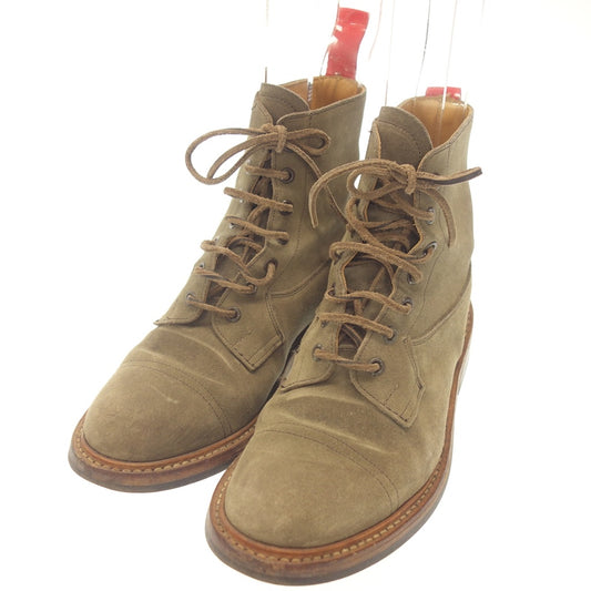 Used Tricker's Grassmere Boots Grassmere M6895 Suede Men's Green Size 7.5 Tricker's Grassmere [AFC29] 