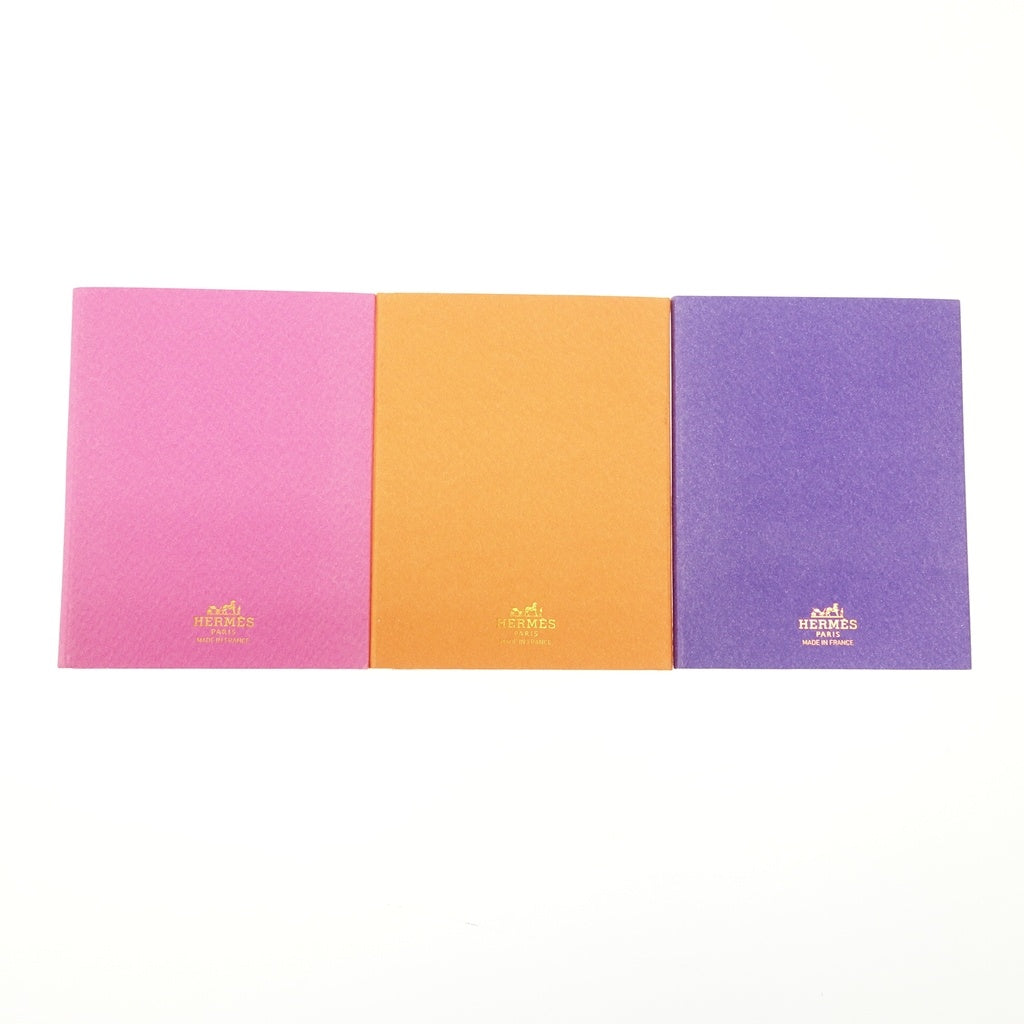 新品同様◇エルメス 付箋 3点セット パープル オレンジ ピンク