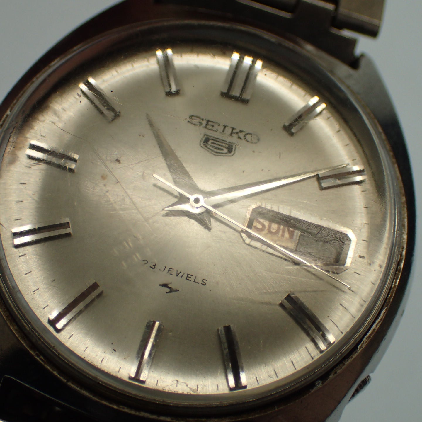 Used Seiko 5 Junk Watch Automatic 5126-8050 23JEWELS Silver SEIKO [AFI8] 