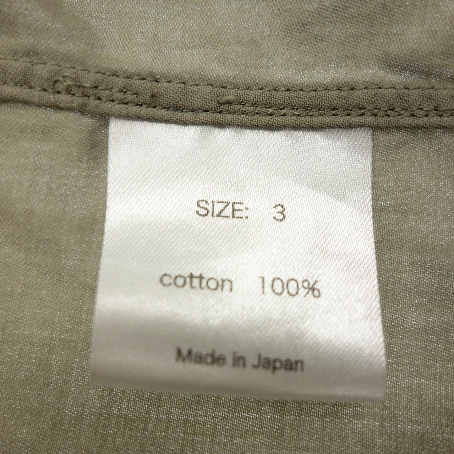 Good condition◆Shinya shirt cotton men's size 3 green SHINYA [AFB6] 