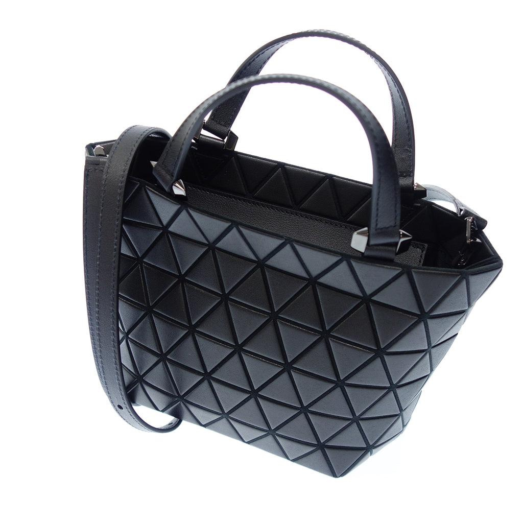 新品同様◆バオバオ イッセイミヤケ クリスタルマット 2way ショルダー ミニ ブラック系  BB31AG313 BAOBAO ISSEY MIYAKE CRYSTAL MATTE【AFE6】