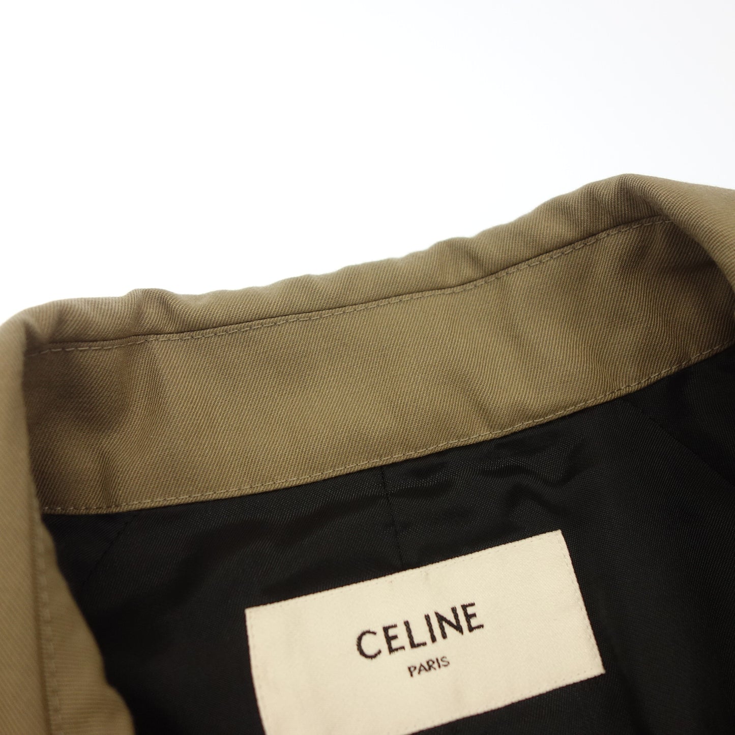 セリーヌ クラシックトレンチコート ベルト付き メンズ 50 ベージュ CELINE【AFB3】【中古】