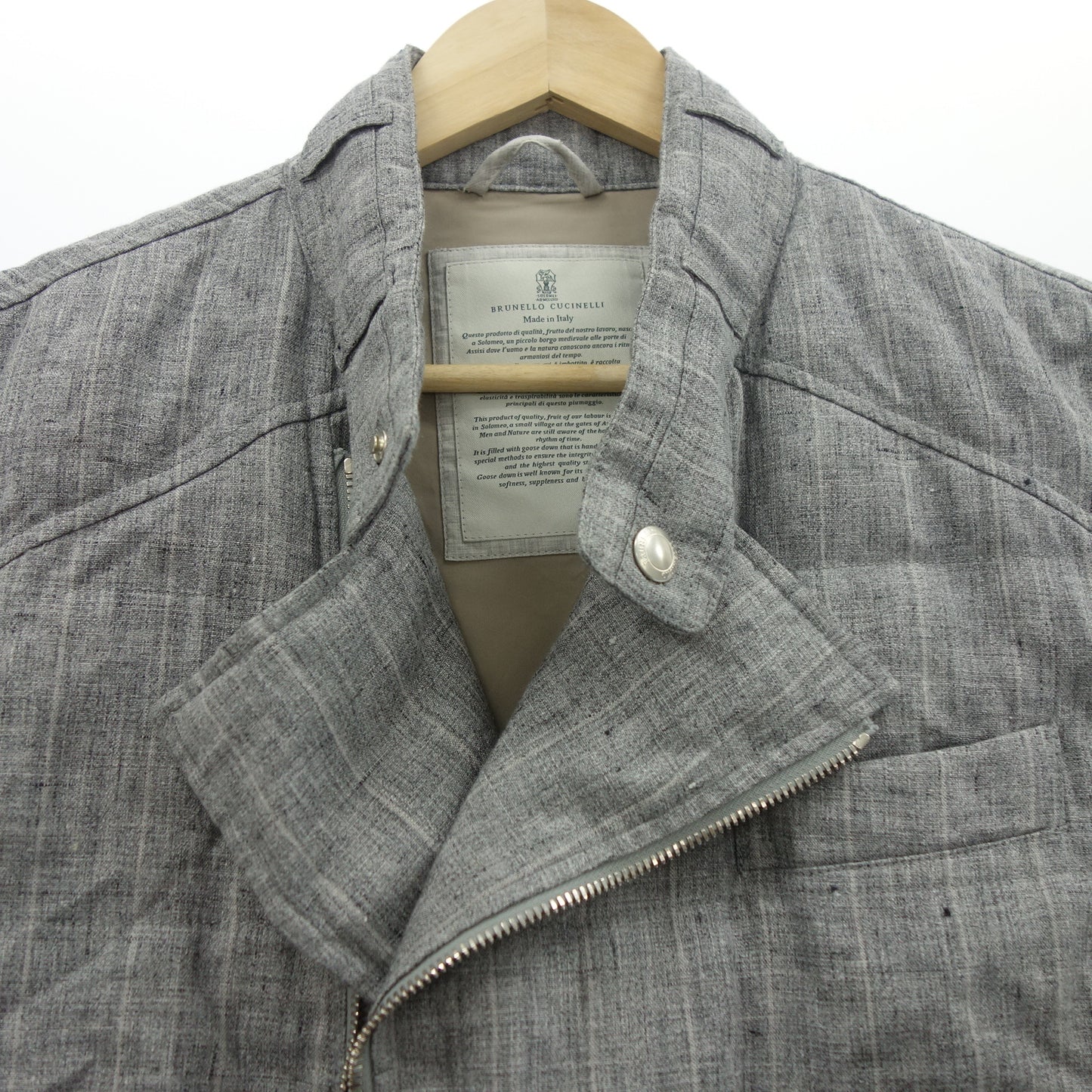 Brunello Cucinelli Linen Vest Men's Gray M BRUNELLO CUCINELLI [AFA10] [Used] 