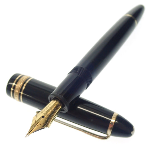 美品◆モンブラン 万年筆 マイスターシュテュック ペン先18C750 黒×ゴールド MONTBLANC【AFI9】