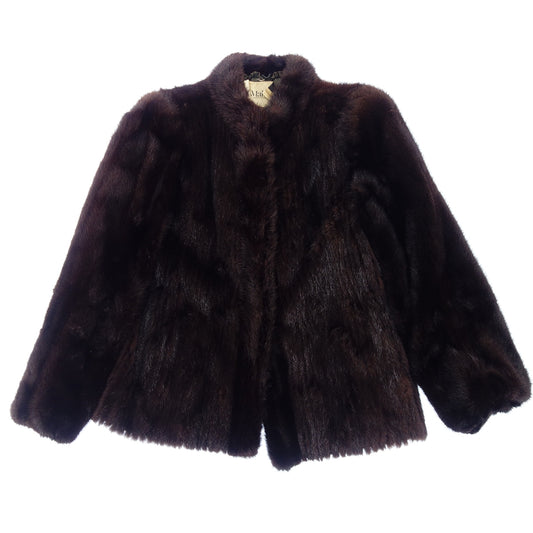 Used ◆Malvoisie Mink Half Coat Ladies Brown Malvoisie [AFF21] 