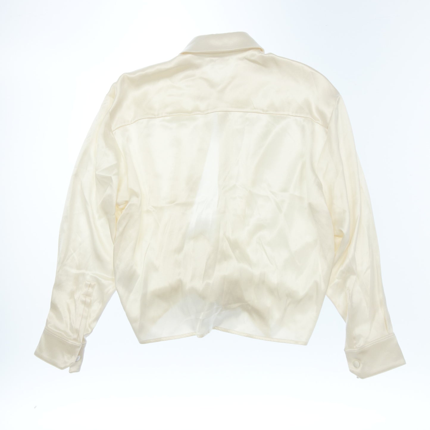 二手 ◆Saint Laurent 长袖衬衫丝绸 609404 女士米色尺寸 36 SAINT LAURENT [AFB17] 