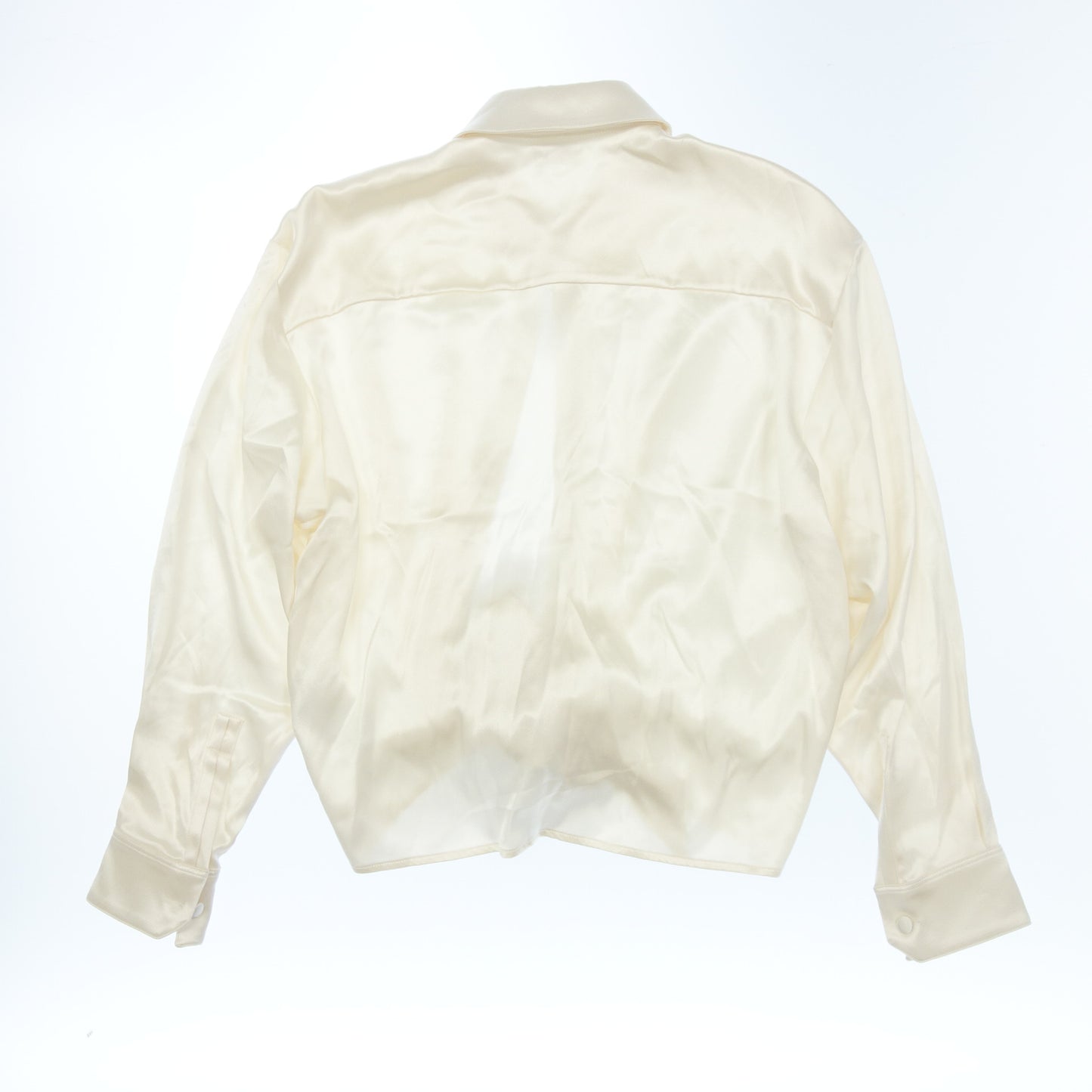 Used ◆Saint Laurent long sleeve blouse silk 609404 ladies beige size 36 SAINT LAURENT [AFB17] 