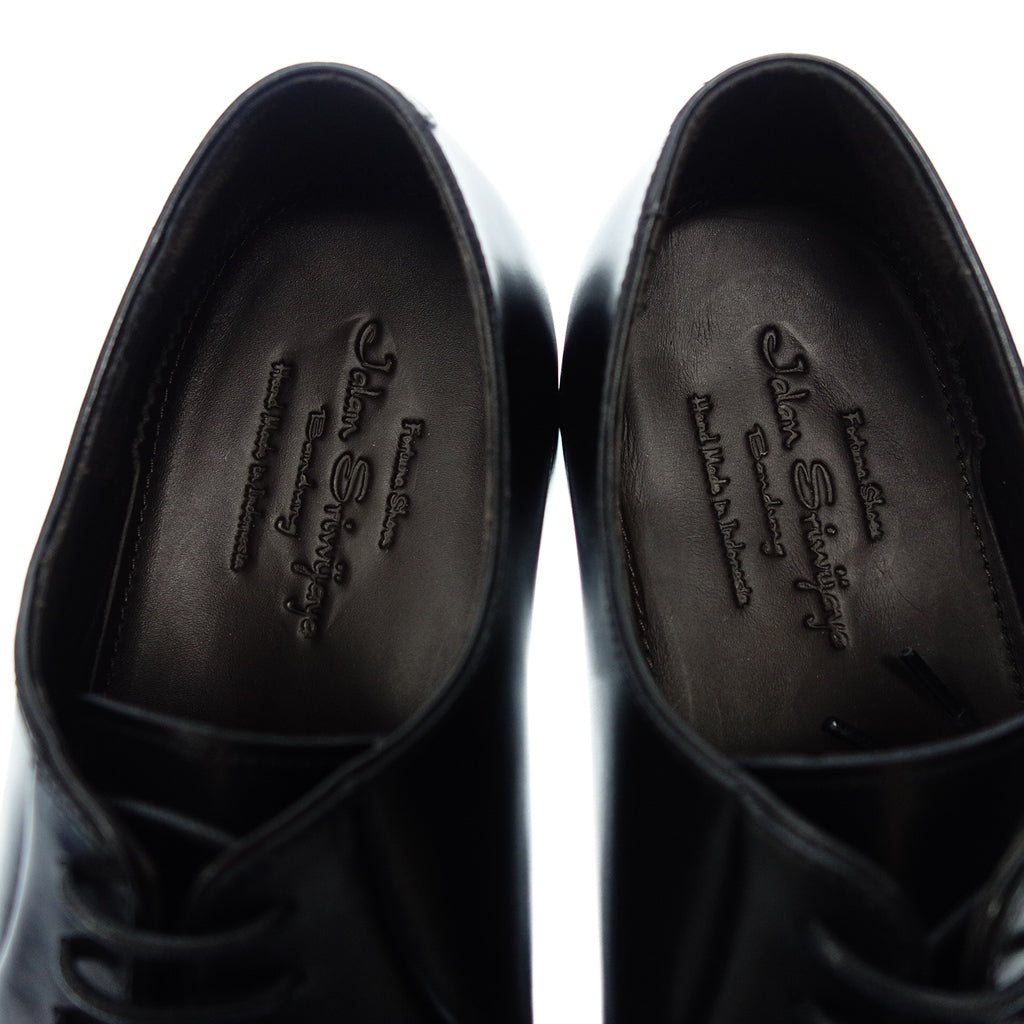 Like new◆JALAN SRIWIJAYA Leather Shoes 98651 Plain Toe Men's Size 7 Black JALAN SRIWIJAYA [AFD8] 