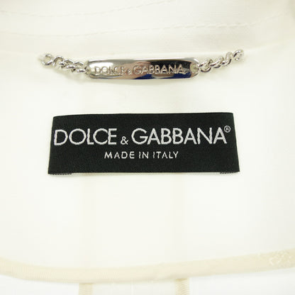 Good Condition◆Dolce &amp; Gabbana Double Jacket Silver Button Women's White Size 38 DOLCE &amp; GABBANA [AFB18] 