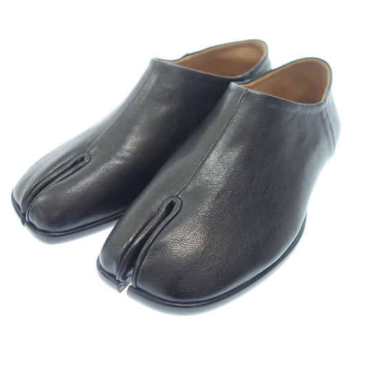 Like new◆Maison Margiela Slip-on Tabi Babouche Leather Shoes Women's 38 Black Maison Margiela [AFC42] 