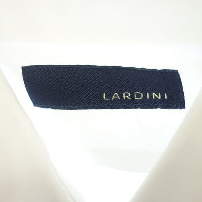 美品◆ラルディーニ シャツ 長袖 ワッペン コットン メンズ 白 サイズ37 LARDINI【AFB47】