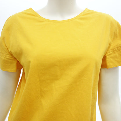 Good condition◆Hermes Cotton Dress V-neck Women's Yellow Size 34 HERMES [AFB9] 