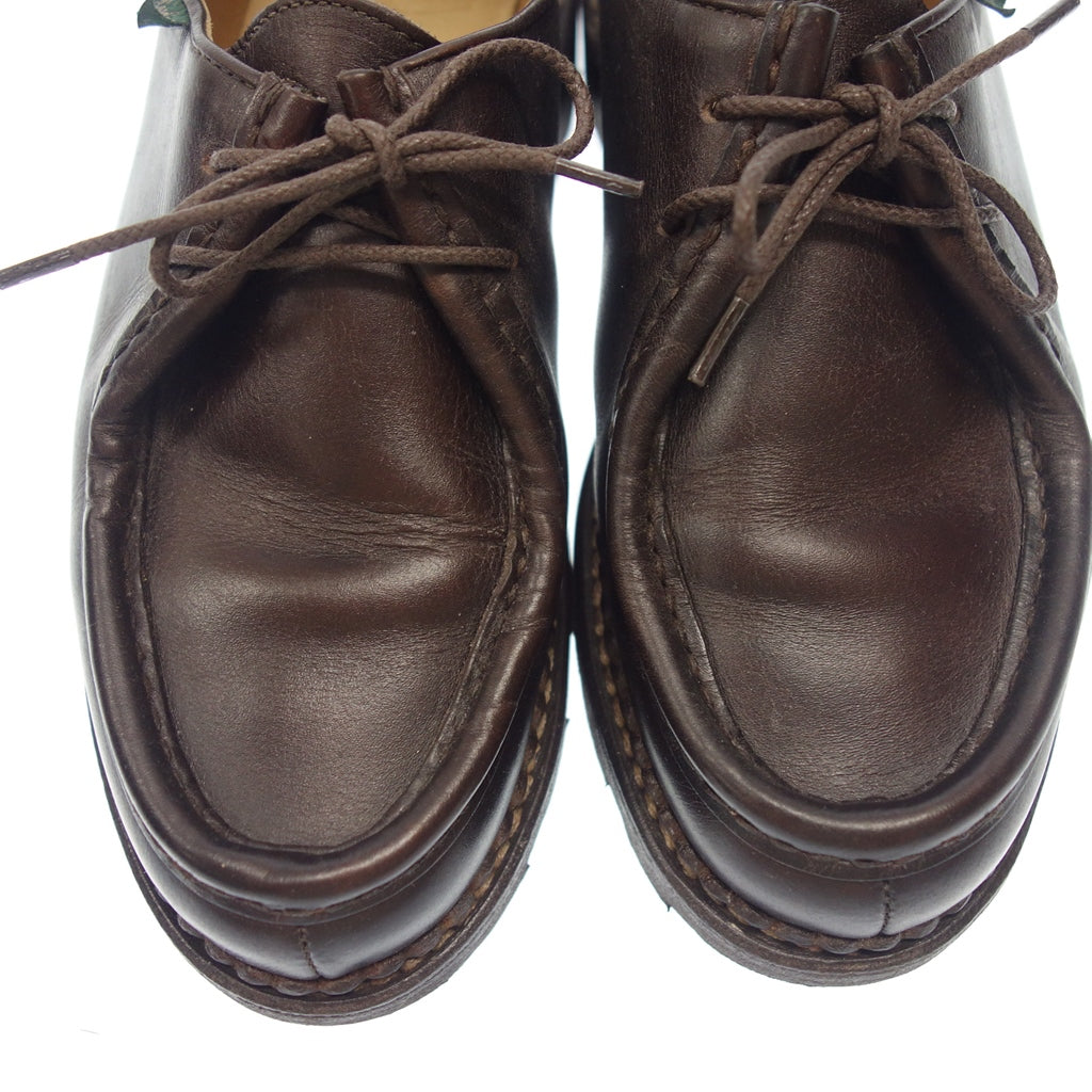 美品◆パラブーツ レザーシューズ ミカエル チロリアン メンズ ブラウン カフェ サイズ38.5 Paraboot MICHAEL【LA】