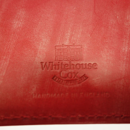 Good Condition◆White House Cox Pass Case Bridle Leather ID Case Red WHITEHOUSE COX [AFI10] 