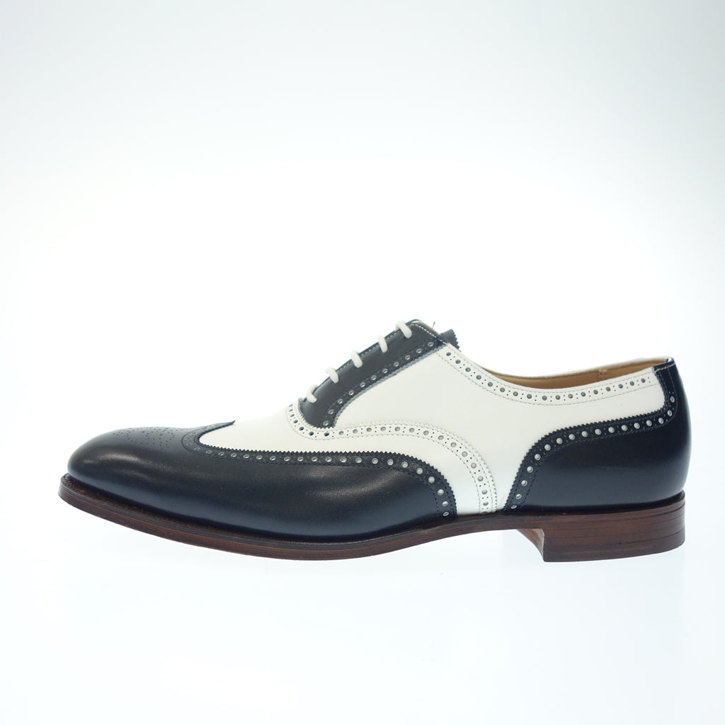 Crockett &amp; Jones Leather Shoes Full Brogue Wing Tip Guilford 2 GUILDFORD2 Men's 8.5E Navy x White Crockett &amp; Jones [LA] 