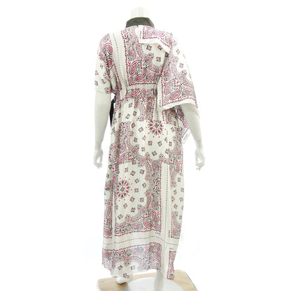 Very good condition◆Sacai Bandana Print Dress 22-05930 Polyester Women's White Size 3 Sacai [AFB53] 