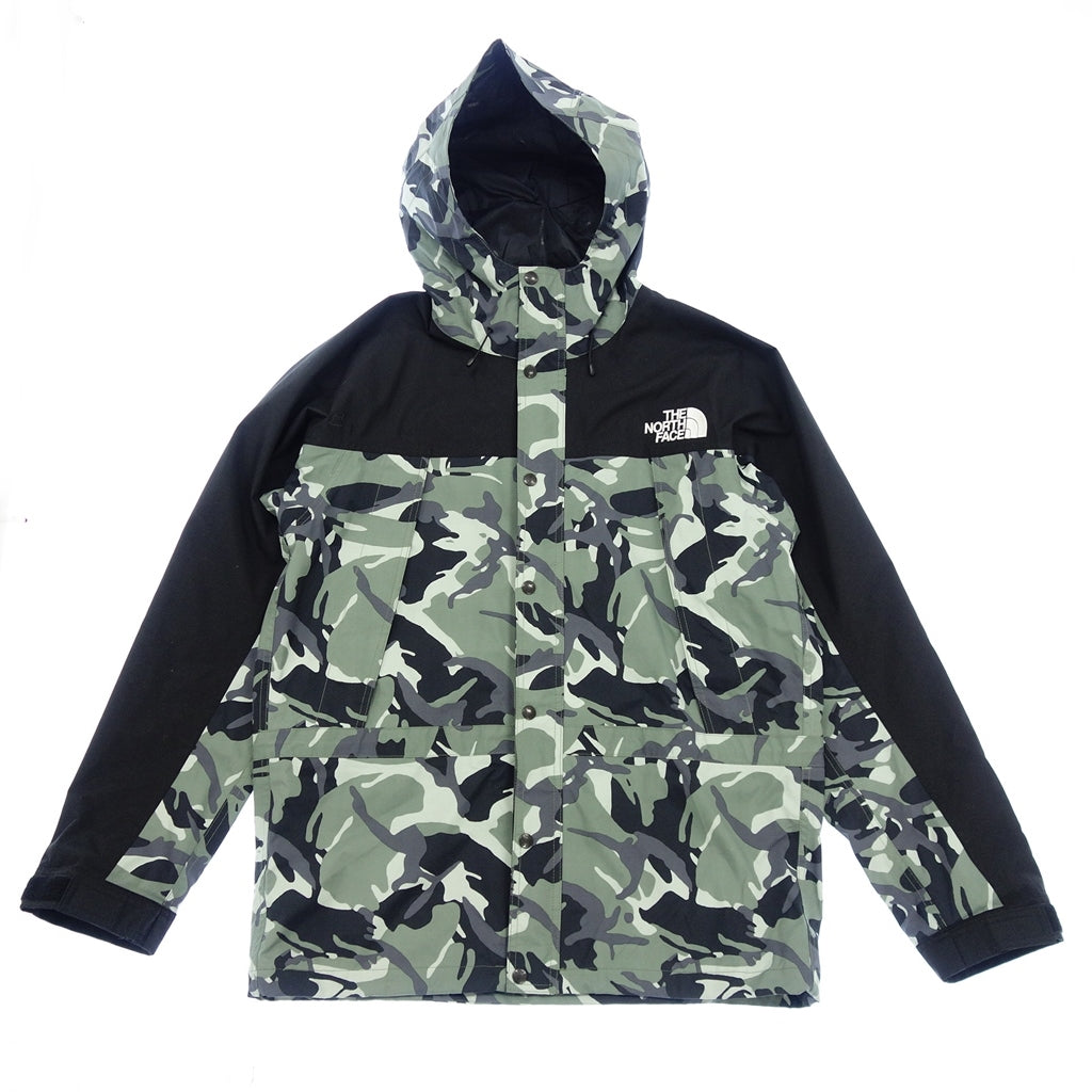 極美品◆ザ ノースフェイス マウンテンライトジャケット NP11834 メンズ グリーン×ブラック サイズXXL THE NORTH FACE【AFB47】