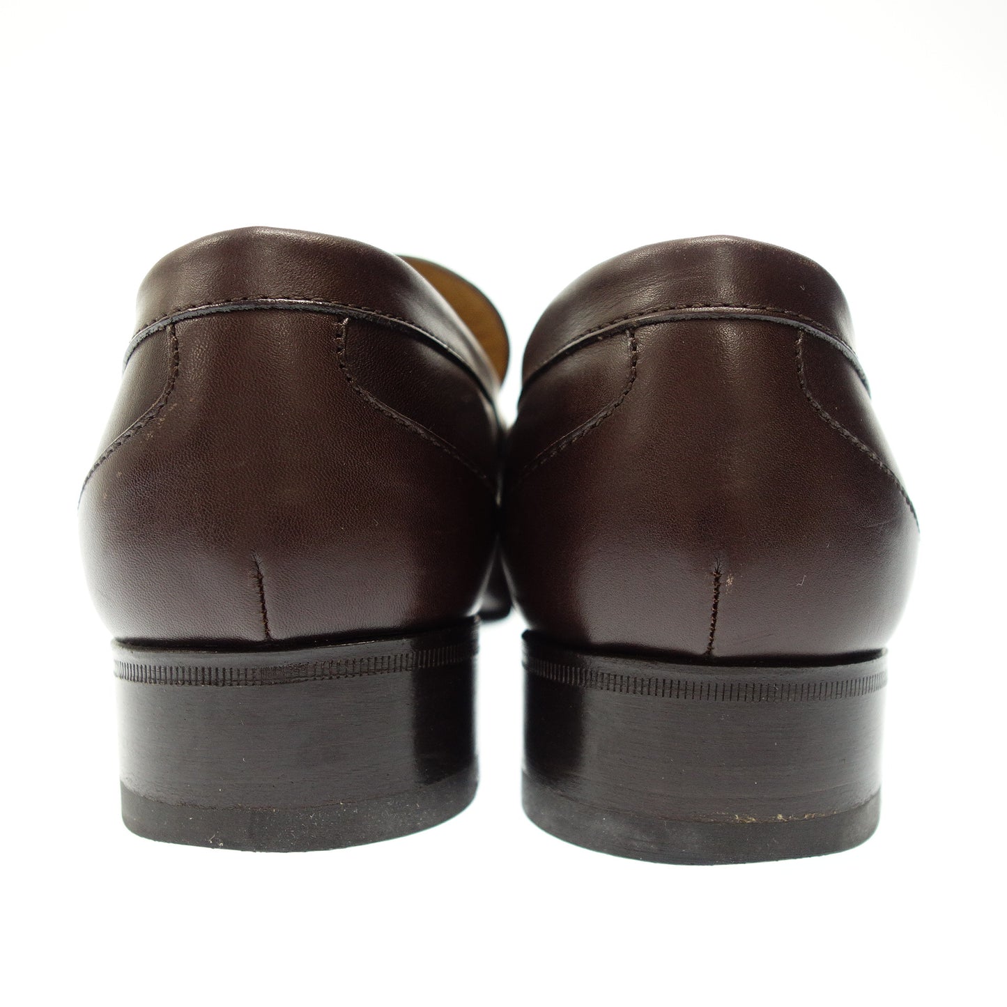 Good condition ◆ Gucci Leather Loafer GG Men's 39E Brown GUCCI [AFC3] 