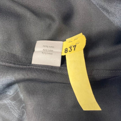 Hermes shirt long sleeve all over pattern 100% silk size 42 black HERMES [AFB22] 