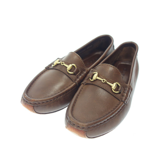 Good condition ◆ Gucci leather loafer bit loafer ladies 35.5 brown GUCCI [AFC50] 