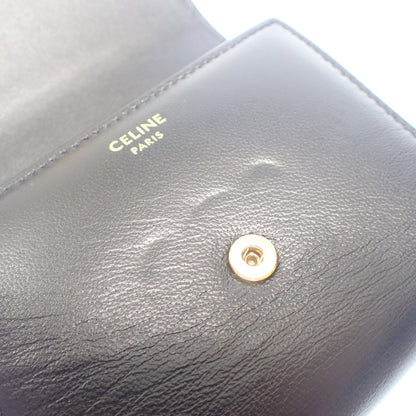 Very good condition ◆ Celine folding wallet compact wallet Triomphe gold hardware CELINE [AFI3] 