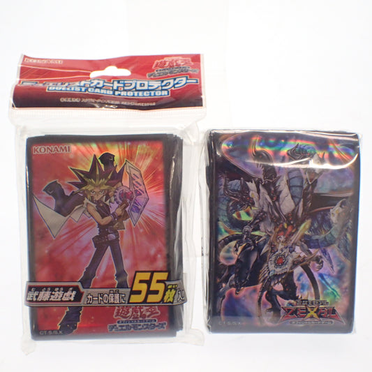 未使用◆遊戯王 OCG スリーブ デュエリストカードプロテクター 武藤遊戯 55枚入り&デュエリストセットDX ダブルユニオン ヴェルズウロボロス 70枚入り 2点セット【AFI24】