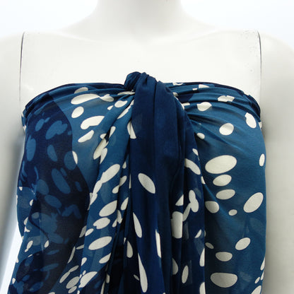 Hermes silk tube top all over pattern ladies blue 34 HERMES [AFB12] [Used] 