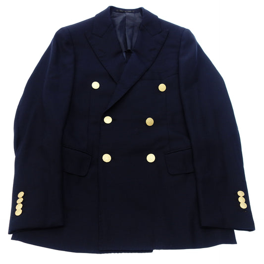 Good Condition◆Tomorrowland Tailored Jacket Double Gold Button Wool Navy Size 42 Men's TOMORROWLAND [AFB11] 