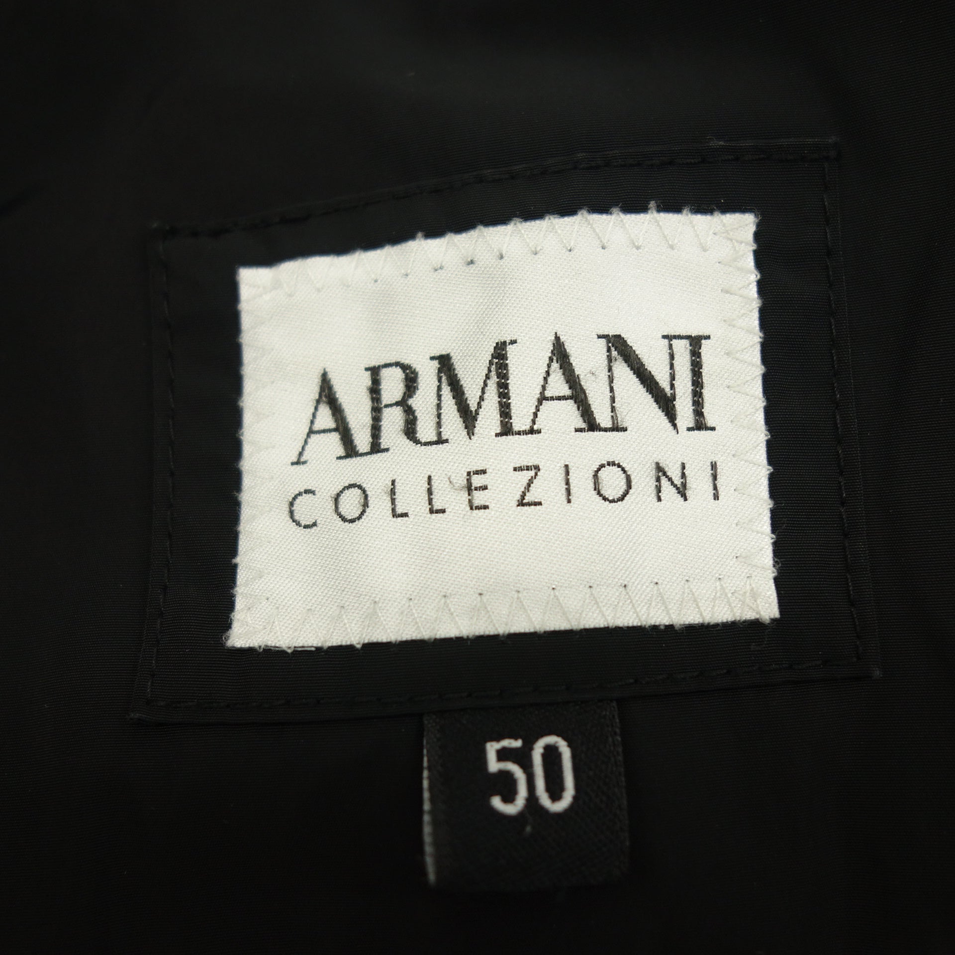 中古 アルマーニ コレッツォーニ ステンカラーコート メンズ ブラック系 サイズ50 ARMANI COLLEZIONI【AFB38】