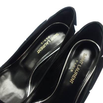 Good condition◆Saint Laurent Pointed Toe Heel Pumps Star Ladies 36 Black SAINT LAURENT [AFC21] 