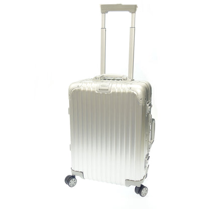 美品◆リモワ スーツケース キャビン トパーズ アルミ 32L 4輪 シルバー系 RIMOWA