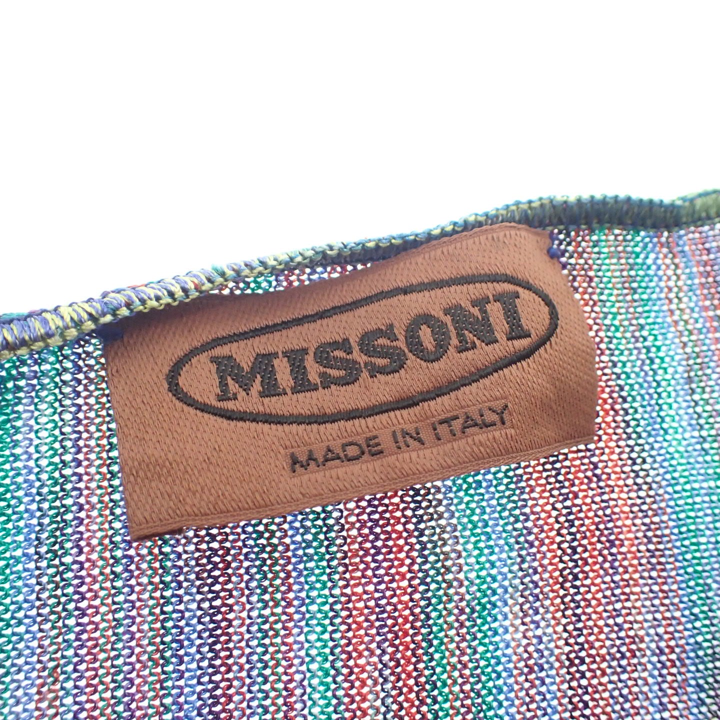 美品◆ミッソーニ ボーダー柄 ストール マフラー MISSONI【AFI3】