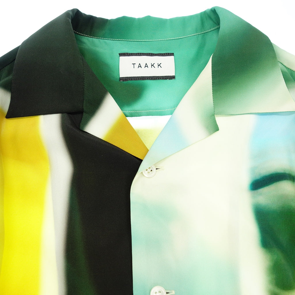 Good condition◆Turk 22AW open collar shirt silk all over pattern men's multicolor size 2 TA22AW-SH024 TAAKK [AFB2] 