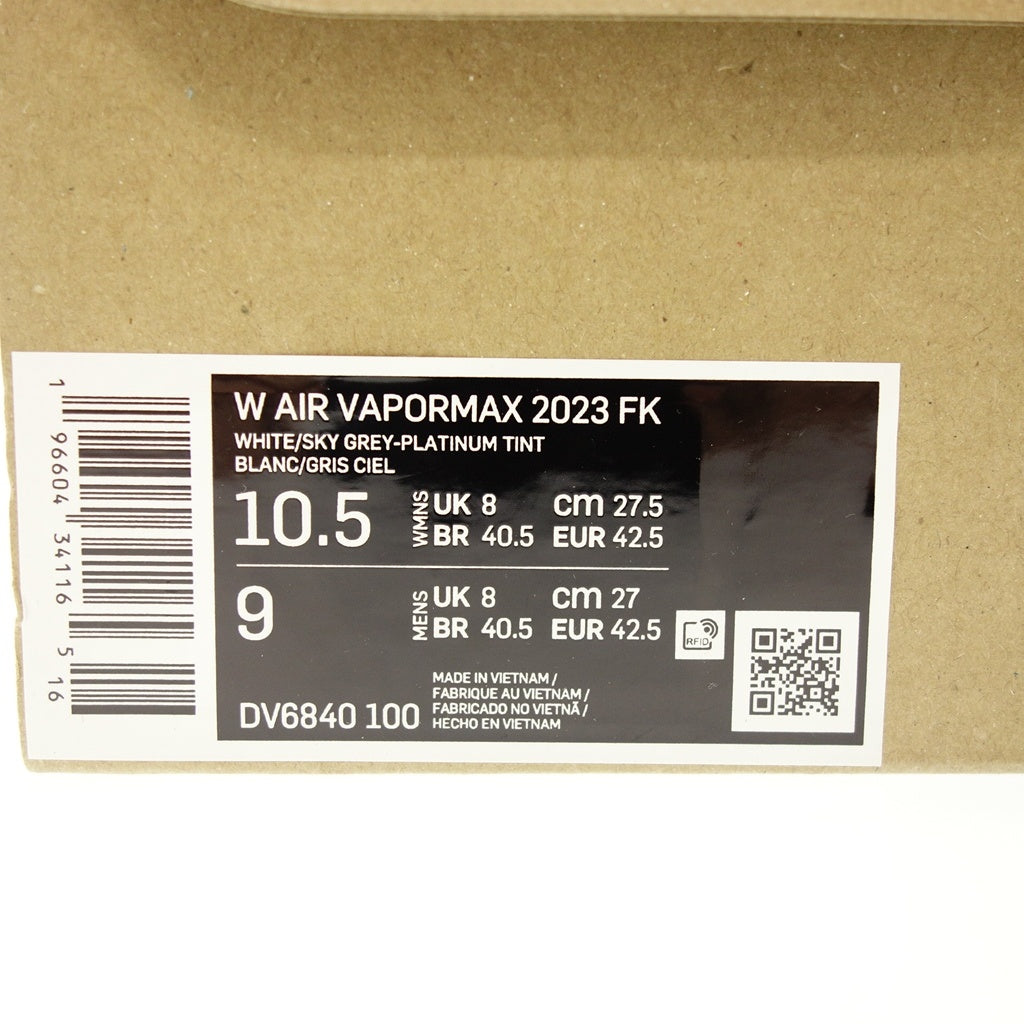 未使用 ◆ 耐克运动鞋 W Air VaporMax 2023 FK 男士白色 尺码 27.5 厘米 DV6840-100 NIKE VAPOR MAX [AFD14] 