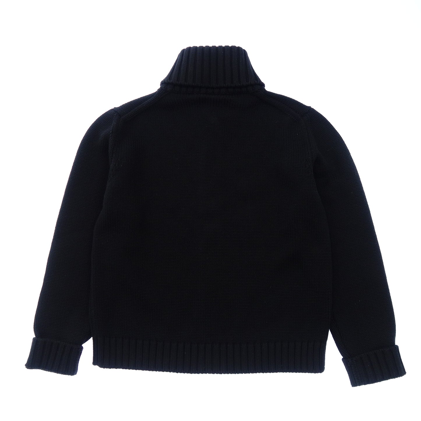 Used ◆ Giorgio Armani Sweater Knit Blouson Wool Men's Black Size 54 GIORGIO ARMANI [AFB15] 