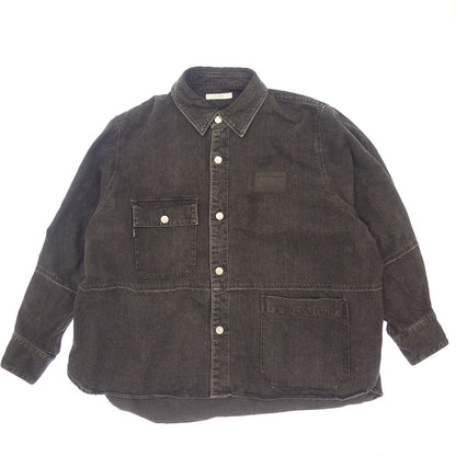 Good condition◆JIEDA denim shirt jacket JIE-ST22 Oversized Men's Size 1 Black JIEDA [AFB1] 