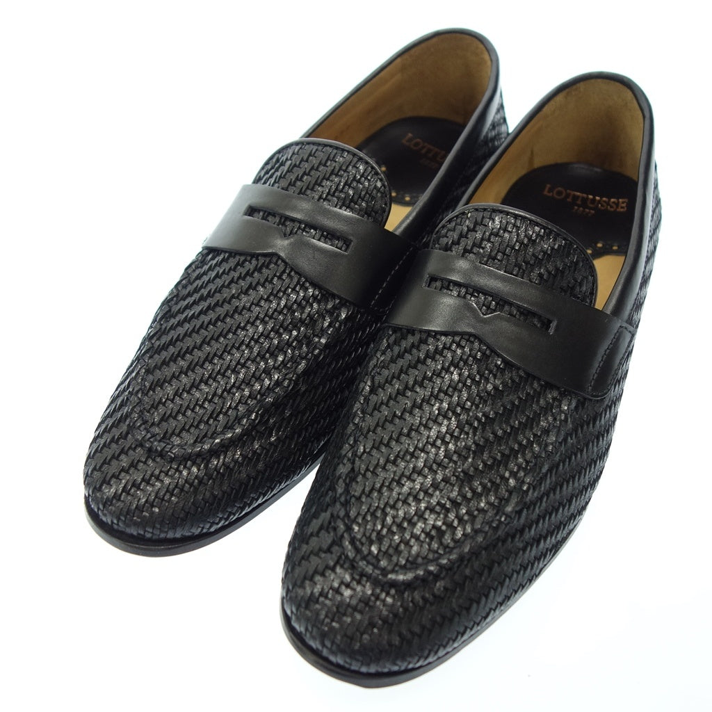 Unused ◆ LOTTUSSE Loafer L6977 Men's Black Size 6.5 LOTTUSSE [AFD14] 