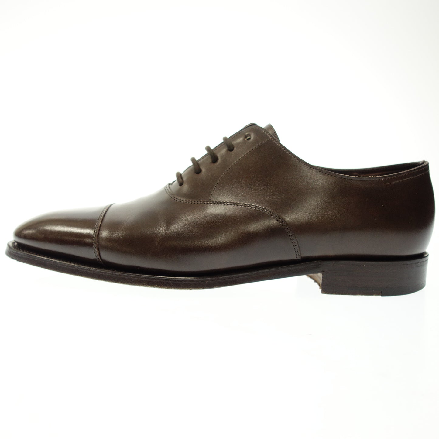 状况良好◆John Lobb CITY Ⅱ City 盖头皮鞋男式 7E 棕色 JOHN LOBB [LA] 