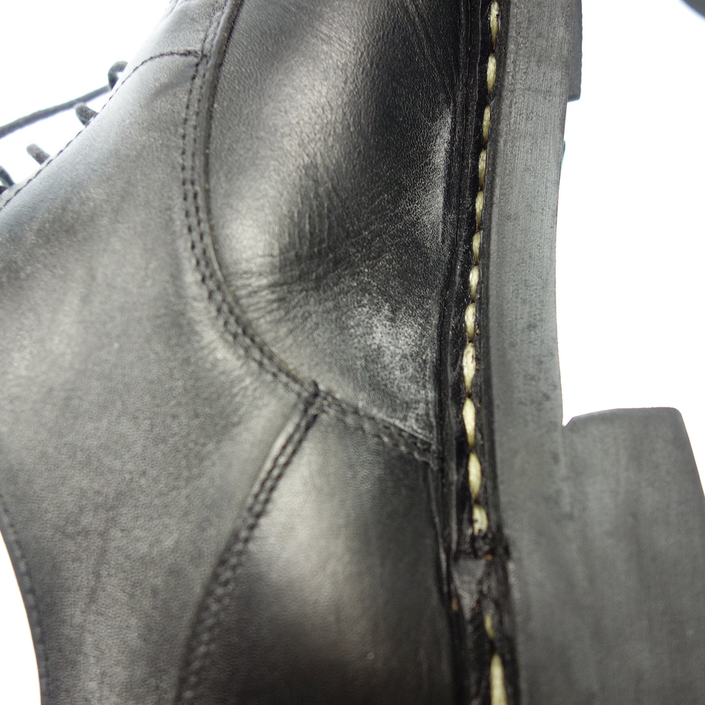 状况良好 ◆ Paraboots 皮鞋 U Tip Chamboard 男式 7.5 黑色 Paraboot CHAMBORD [LA] 