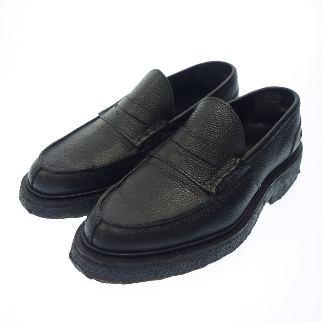 Good Condition◆Tricker's MACKINTOSH Leather Shoes Loafers Grained Leather Men's UK7 Black Tricker's MACKINTOSH [AFC26] 