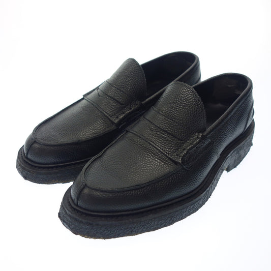 状况良好◆Tricker's MACKINTOSH 皮鞋乐福鞋 粒面皮革男式 UK7 黑色 Tricker's MACKINTOSH [AFC26] 