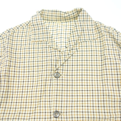 Used ◆ FR Tripler Short Sleeve Shirt Check Box Silhouette FR TRIPLER&amp;Co Men's Beige M [AFB11] 