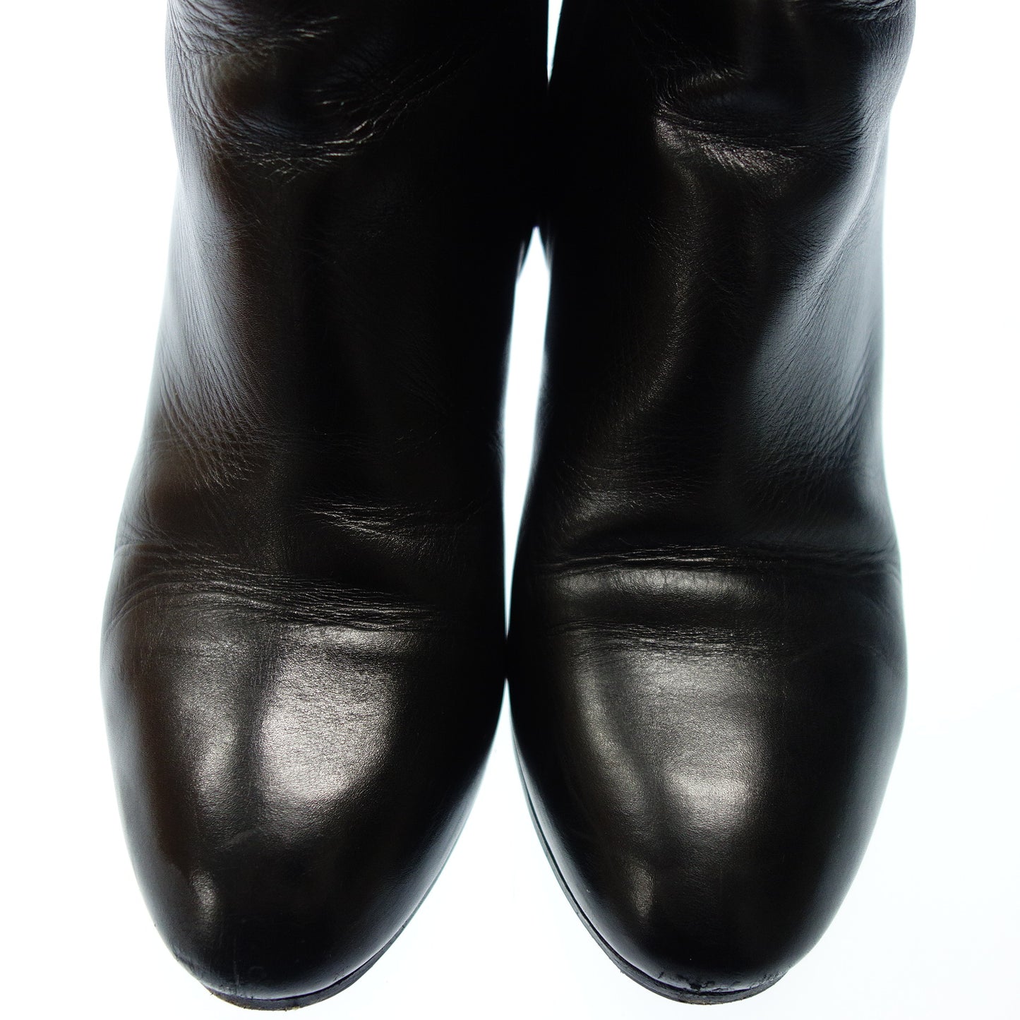 Louis Vuitton Leather Short Boots Monogram MA0157 Women's 37.5 Black LOUIS VUITTON [AFD3] [Used] 